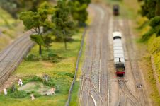 Miniature Freight Train Royalty Free Stock Photo Miniature Freight Train Royalty Free Stock Photo