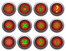 Glossy Web Buttons Royalty Free Stock Photos