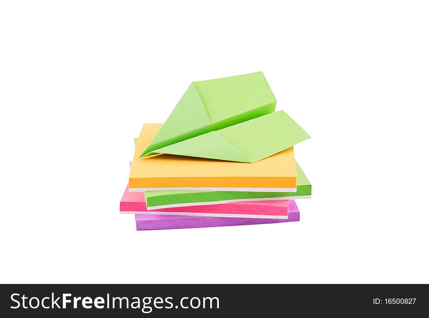 Stickers paper plane isolated on white background. Stickers paper plane isolated on white background.