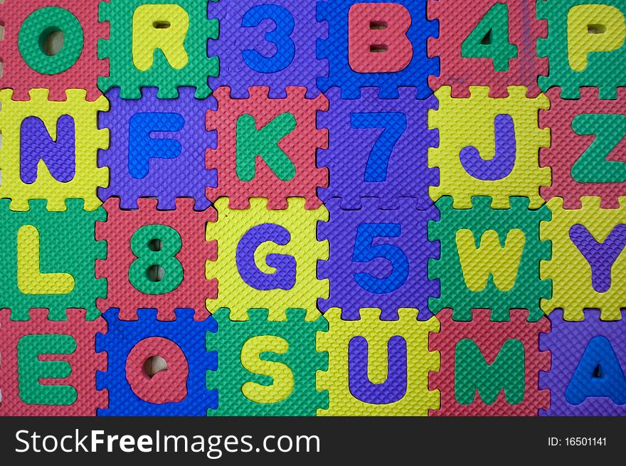 Color letters puzzle on top