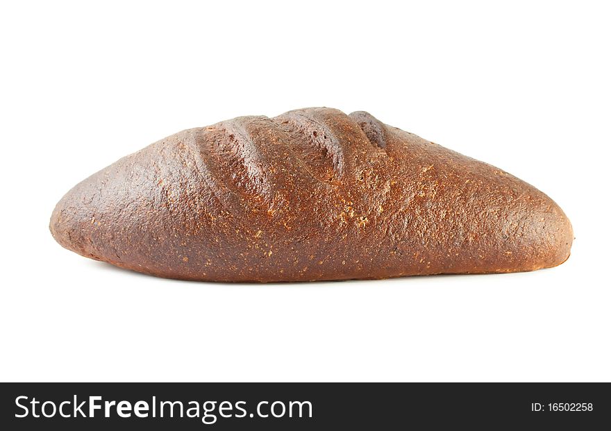 Brown Bread. Isolated on white background