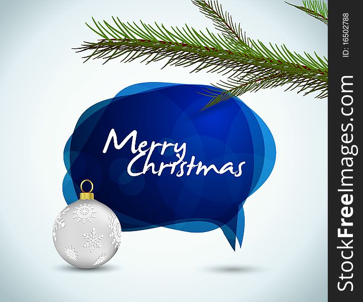 Christmas Banner Text In The Form Of The Bubble
