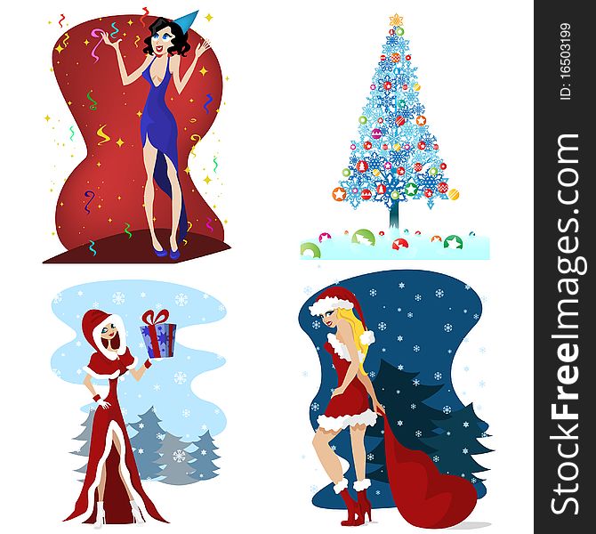 Christmas design concept illustration vector