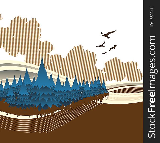 Nature design background illustration vector