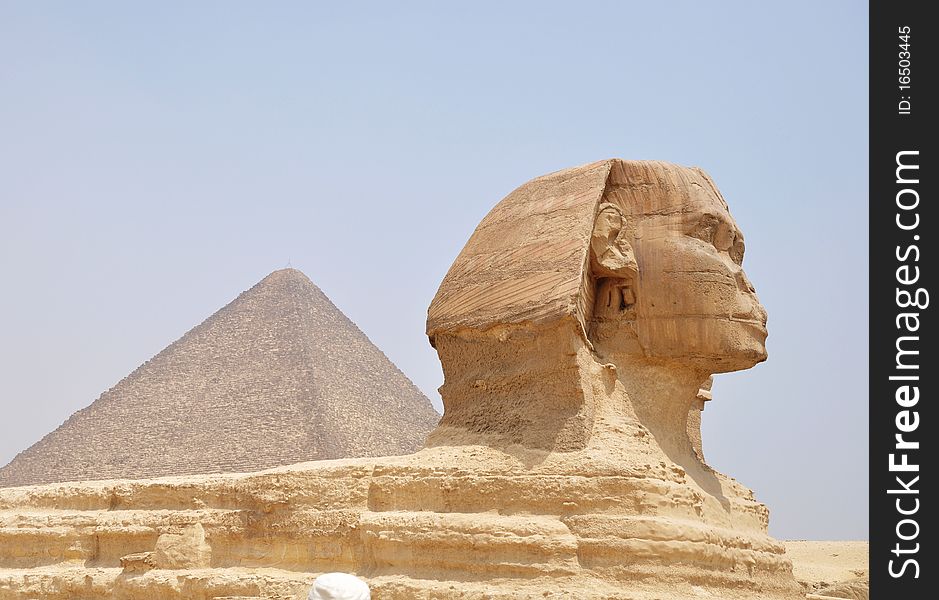 The giant pyramid Giza and Sphynx in Cairo, Egypt. The giant pyramid Giza and Sphynx in Cairo, Egypt.