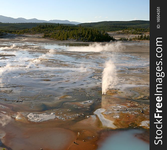 Landscapes Of Yellow Stone National Park