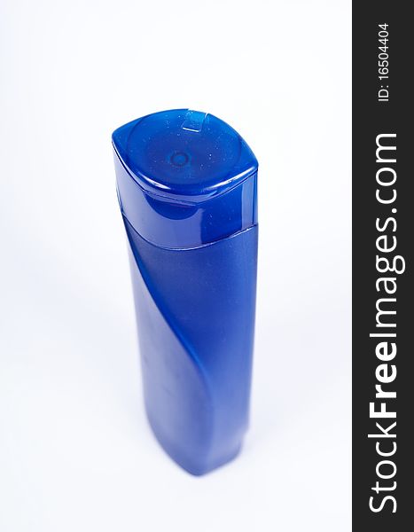 Blank Blue Shampoo Bottle