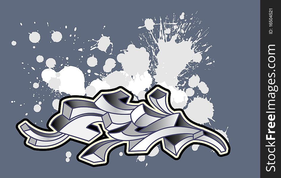Graffiti grunge background, vector illustration