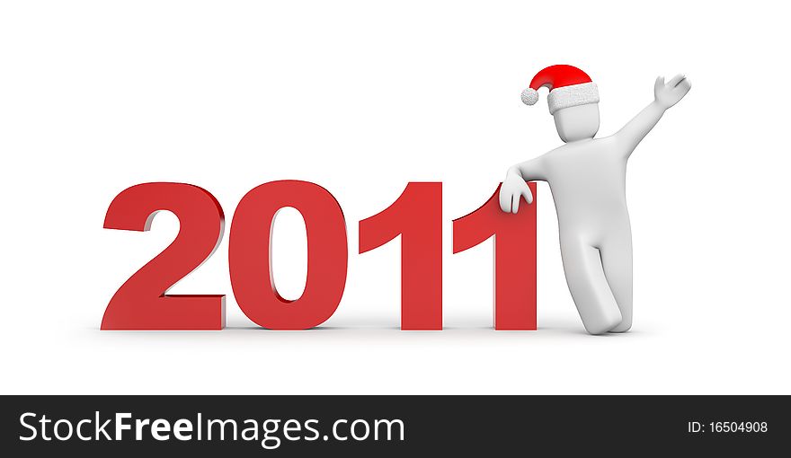 New year concept. Isolated on white. New year concept. Isolated on white