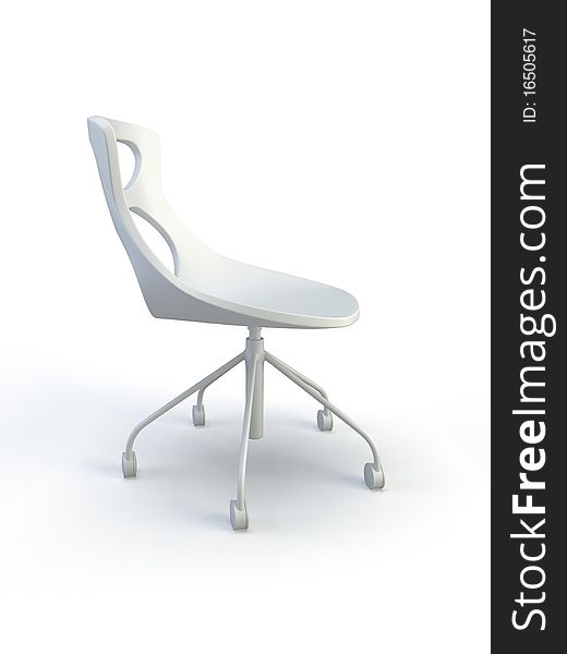 Modern 3d chair isolated on the white background. Modern 3d chair isolated on the white background