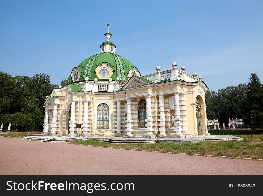 Historical building in Kuskovo Natural Park Moscow