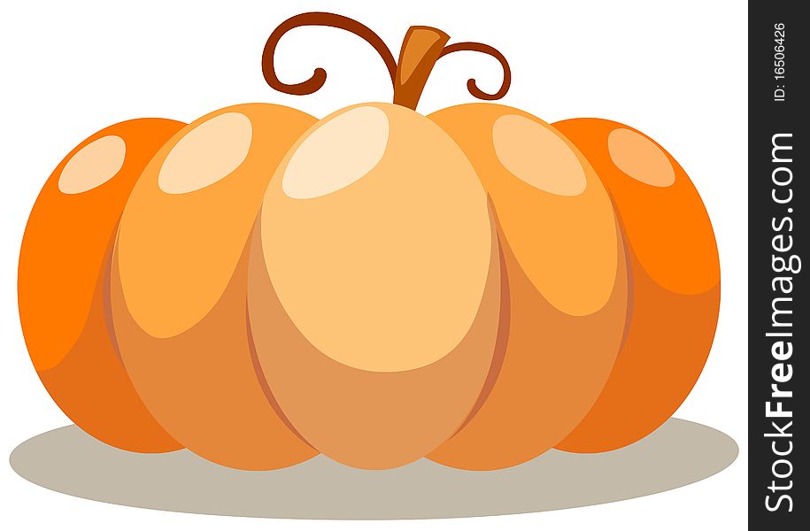 Illustration of isolated pumpkin on white background