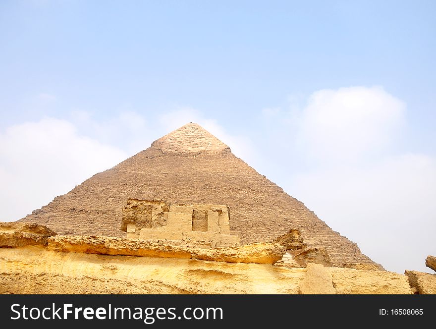 Scenery of the giant pyramid Giza in Cairo,Egypt.