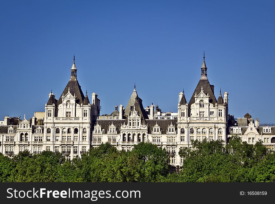 The Royal Horseguards originally built in 1884 in style of a French cheteau as the home of the National Liberal Club.Designed by Alfred Waterhouse, whose architectural legacy in London includes the Natural History Museum. The Royal Horseguards originally built in 1884 in style of a French cheteau as the home of the National Liberal Club.Designed by Alfred Waterhouse, whose architectural legacy in London includes the Natural History Museum.