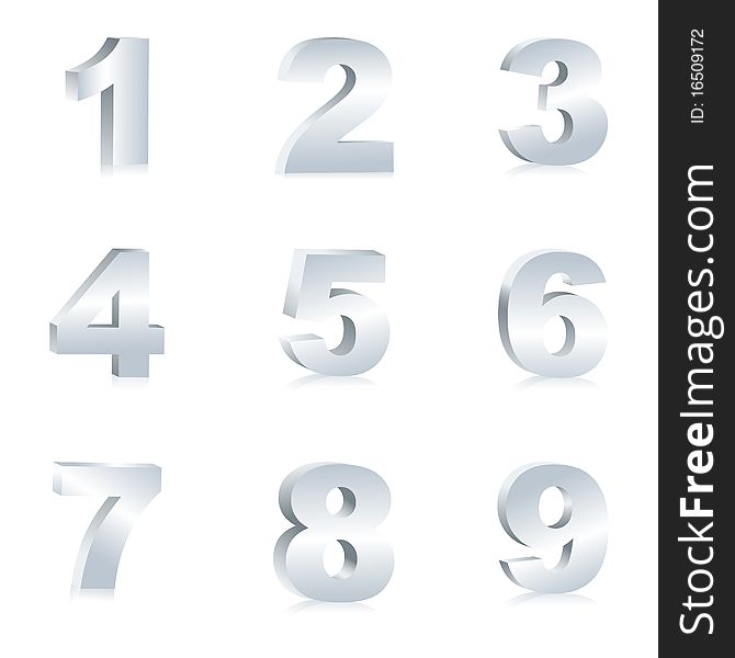 Illustration of collection of numbers on isolated background. Illustration of collection of numbers on isolated background