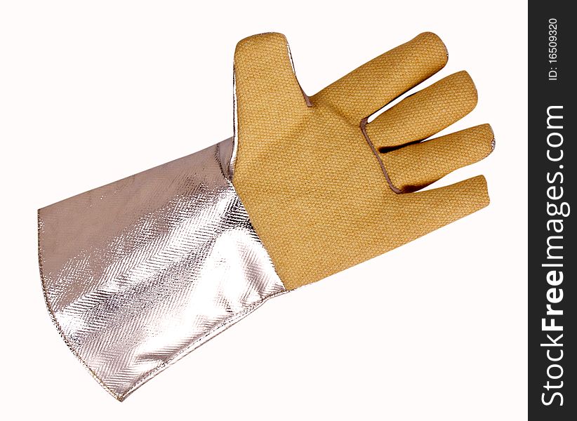 Leather work gloves with clipping path. Leather work gloves with clipping path.