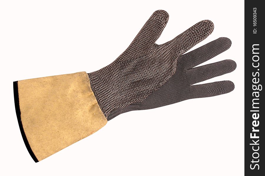 Trusty leather work gloves with clipping path. Trusty leather work gloves with clipping path.