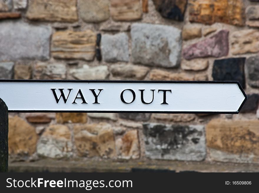 Sign of Way Out, useful for concepts