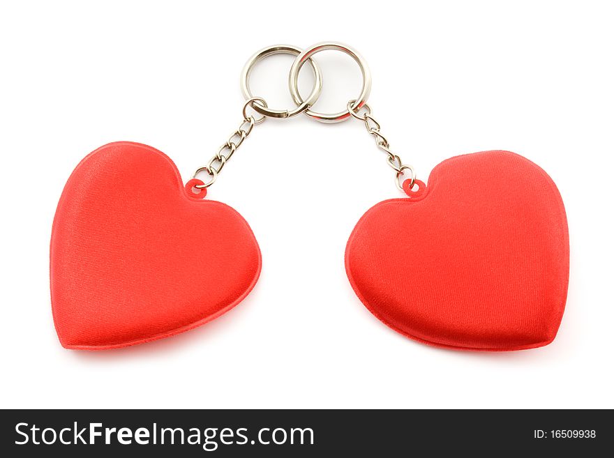 Two lovers heart on a white background. Two lovers heart on a white background.