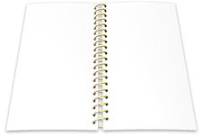Sheet Paper With Metal Spiral-2 Royalty Free Stock Images Sheet Paper With Metal Spiral-2 Royalty Free Stock Images