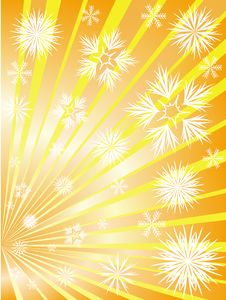 Golden Fireworks From Snowflakes Stock Images Golden Fireworks From Snowflakes Stock Images