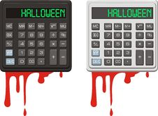 Halloween. Calculator And Blood. Stock Images Halloween. Calculator And Blood. Stock Images