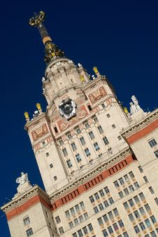 Top Of The Moscow State University Main Building Stock Photos Top Of The Moscow State University Main Building Stock Photos