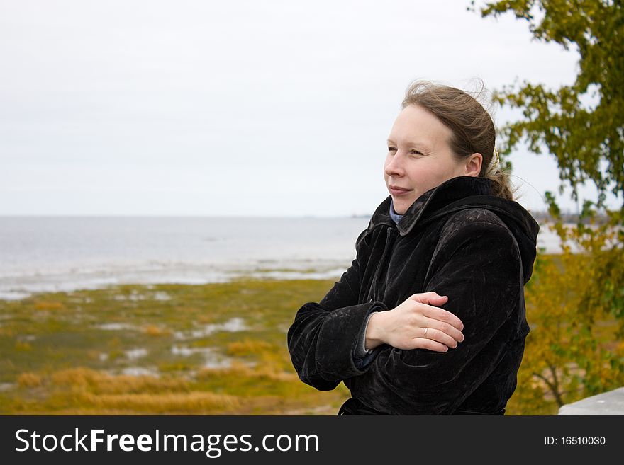 Woman and autumn