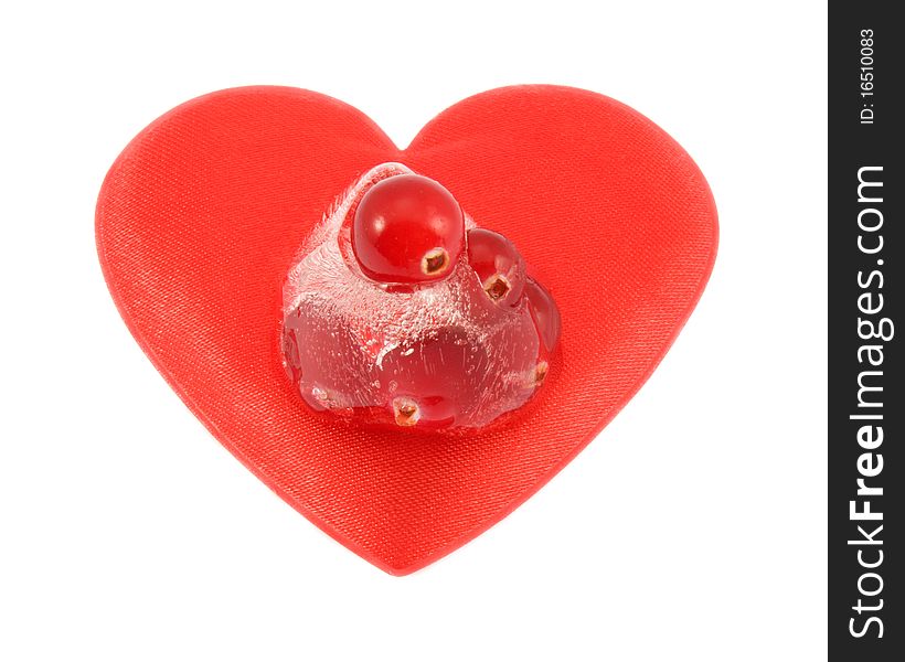 Frozen cranberries on a white background. Frozen cranberries on a white background.