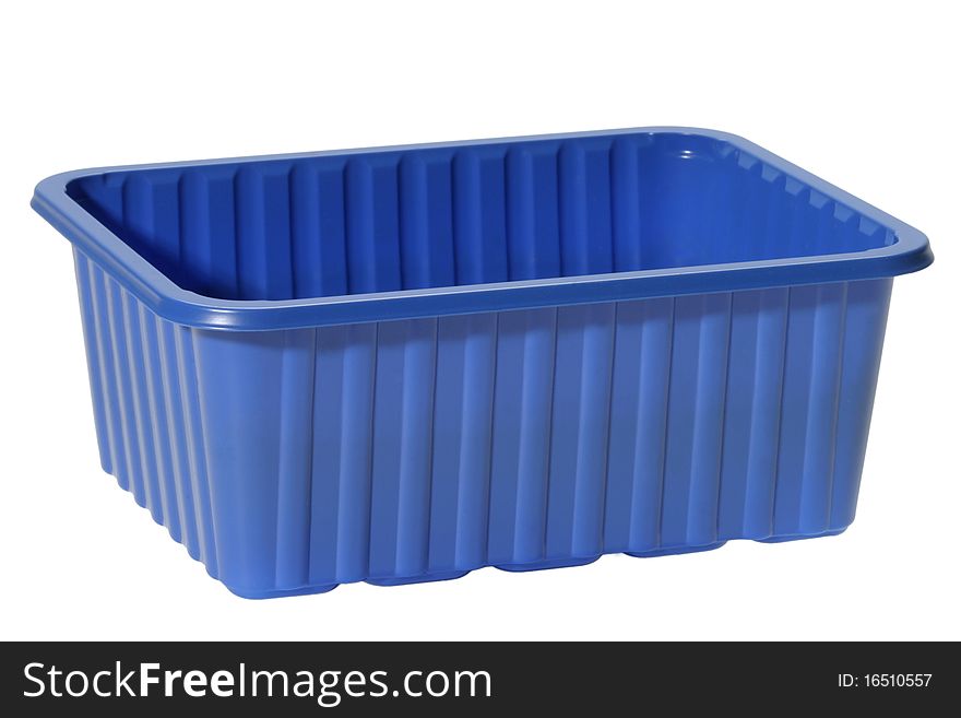 Plastic container isolated on white