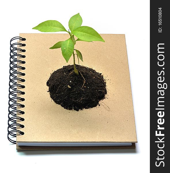 Concept picture of recycle notebook for save environment.