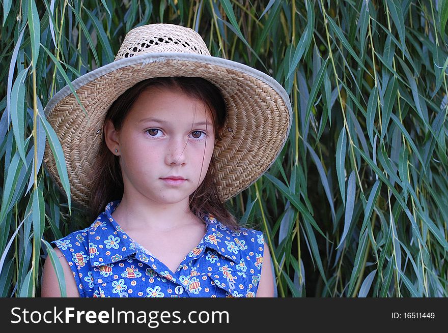 Teen girl outdoor at summer. Near Kiev,Ukraine