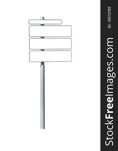 Pole with empty plates which allows to fill them with some arbitrary information. Pole with empty plates which allows to fill them with some arbitrary information