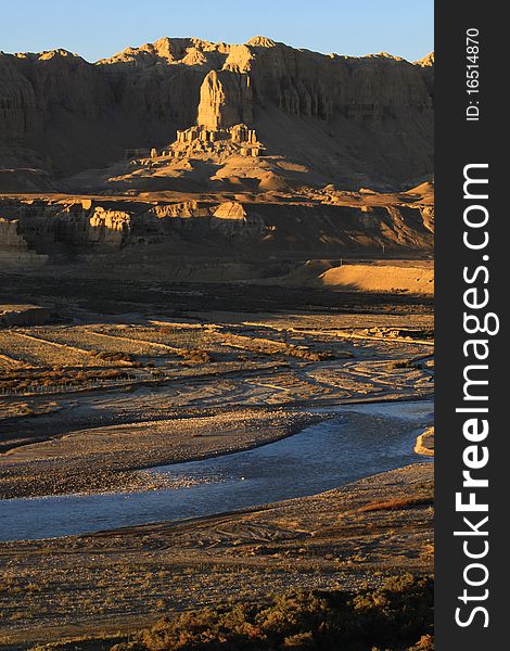 Clay forest at sunset, Zanda,Tibet,China