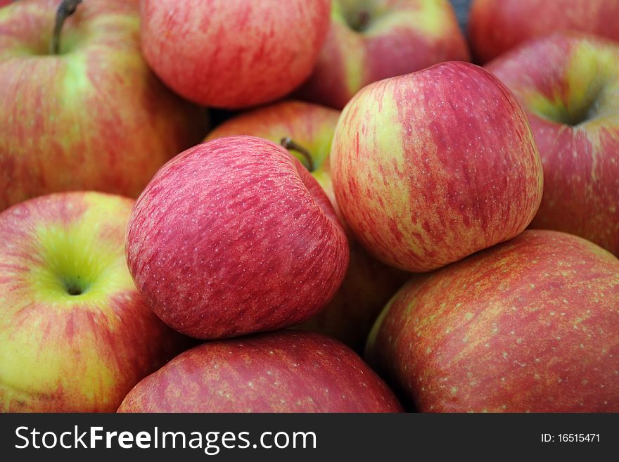 Closeup image of red apples in the grocery store. Closeup image of red apples in the grocery store