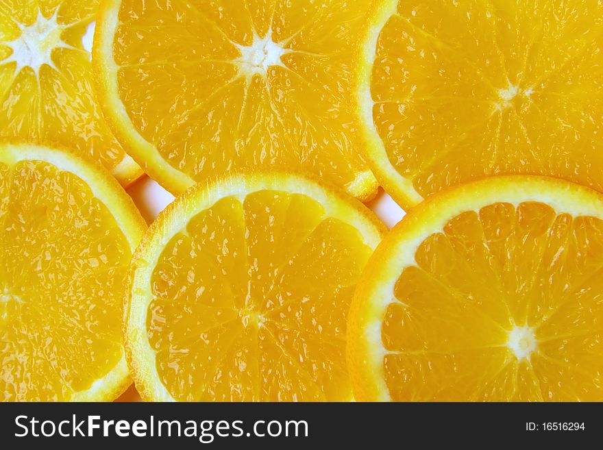 Orange Sliced Pieces Of Background