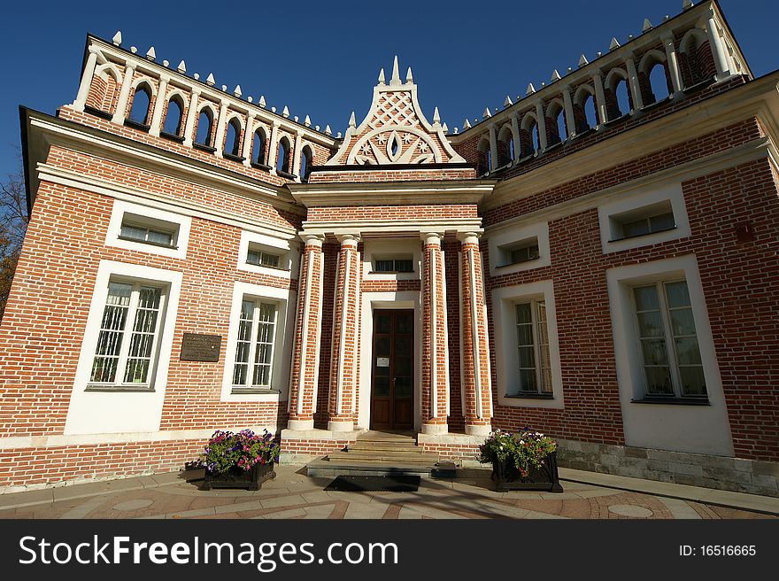 Tsaritsino museum and reserve in Moscow. Reconstruction of the 18 th century