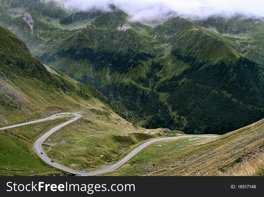 Romanian Fagaras peaks at high altitude. Romanian Fagaras peaks at high altitude