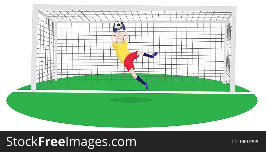 The picture shows a goalkeeper