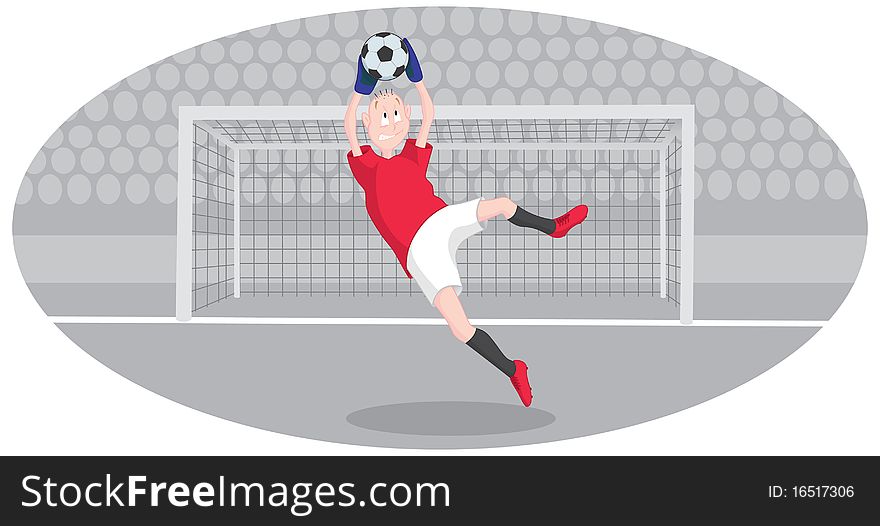 The picture shows a goalkeeper