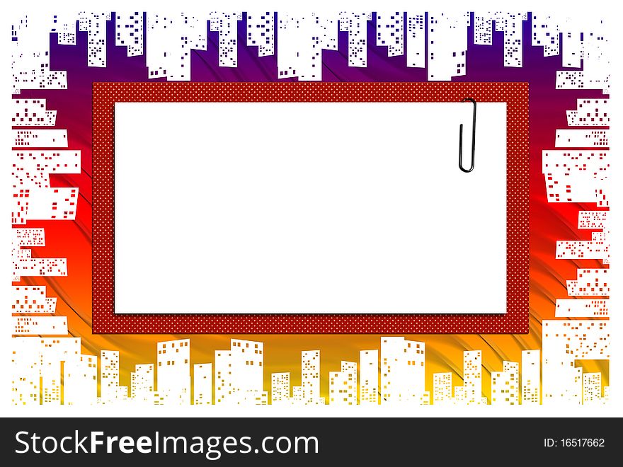 Colored frame,Copy Space With drawing elements