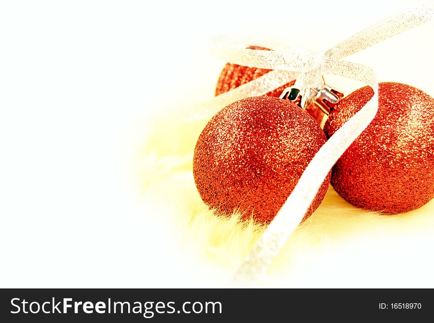 Red balls on a white background. Red balls on a white background