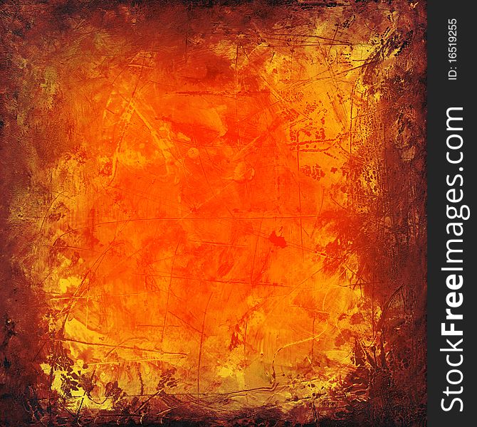 Background grunge in orange and brown colors