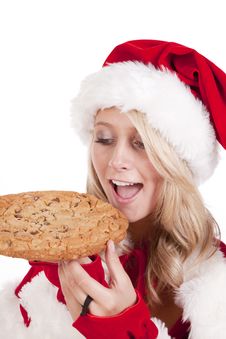 Santas Helper Cookie Bite Royalty Free Stock Photos Santas Helper Cookie Bite Royalty Free Stock Photos