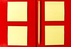 Note On Red Notebook Royalty Free Stock Image