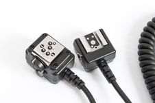 Black Cable For Camera And Flash Stock Photo Black Cable For Camera And Flash Stock Photo