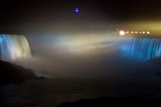 Horseshoe Falls, Niagara At Night Stock Photos Horseshoe Falls, Niagara At Night Stock Photos