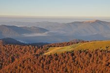 Autumn Morning In Mountains. Royalty Free Stock Photos Autumn Morning In Mountains. Royalty Free Stock Photos
