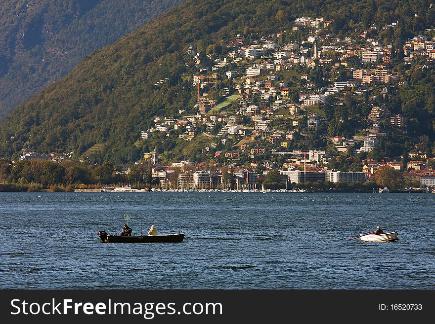 View on Lake Maggiore from Switzerland.