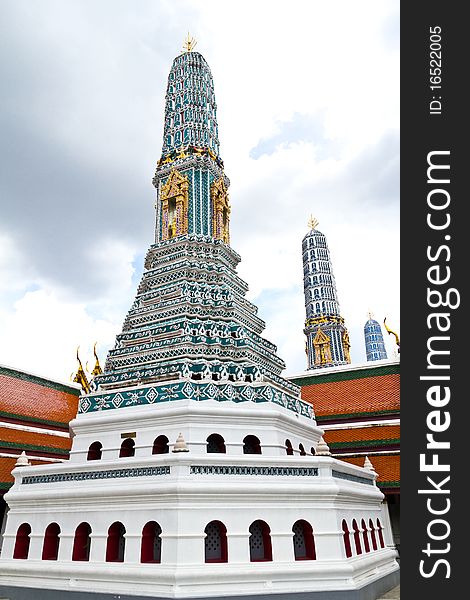 Thai style pagoda in grand palace